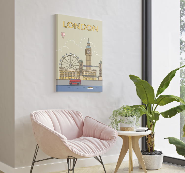 London cityscape wall art canvas - TenStickers