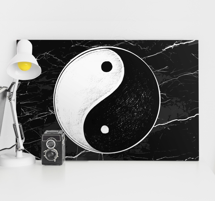Zen canvas art yin yang emblem - TenStickers