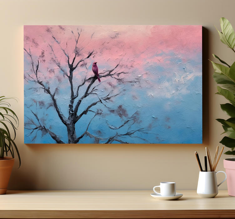 a bird in a tree canvas art - TenStickers