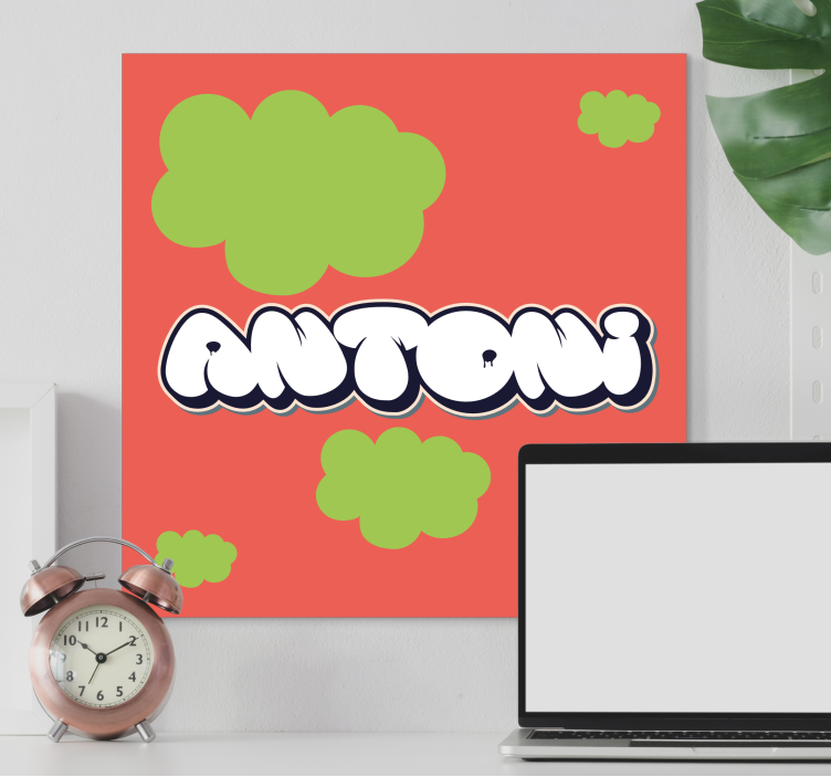 Abc canvas wall art in whimsical typography - TenStickers