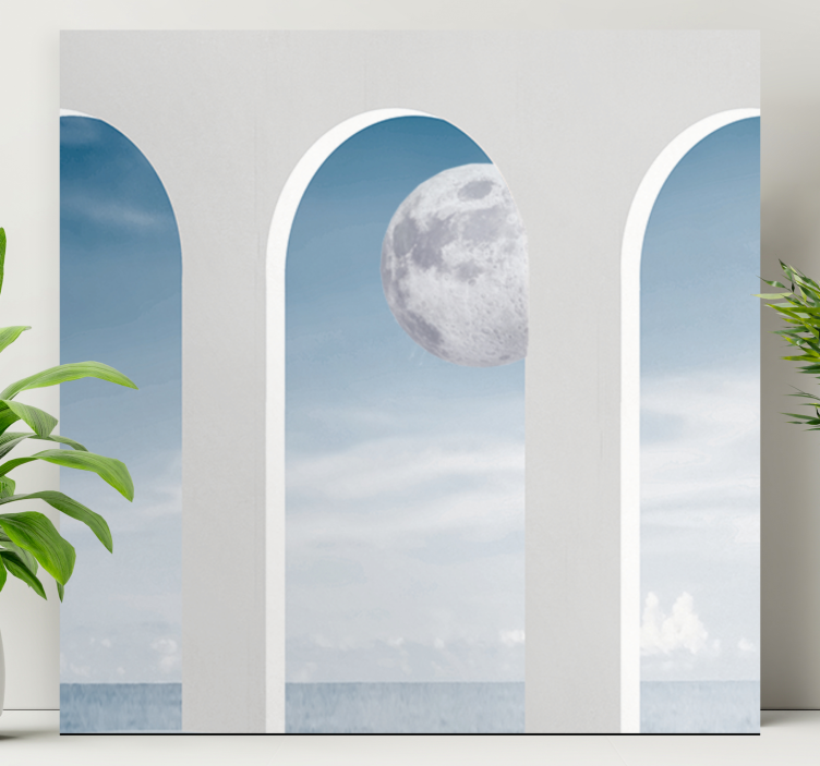 Abstract wall art  1 moonlit archway scene - TenStickers