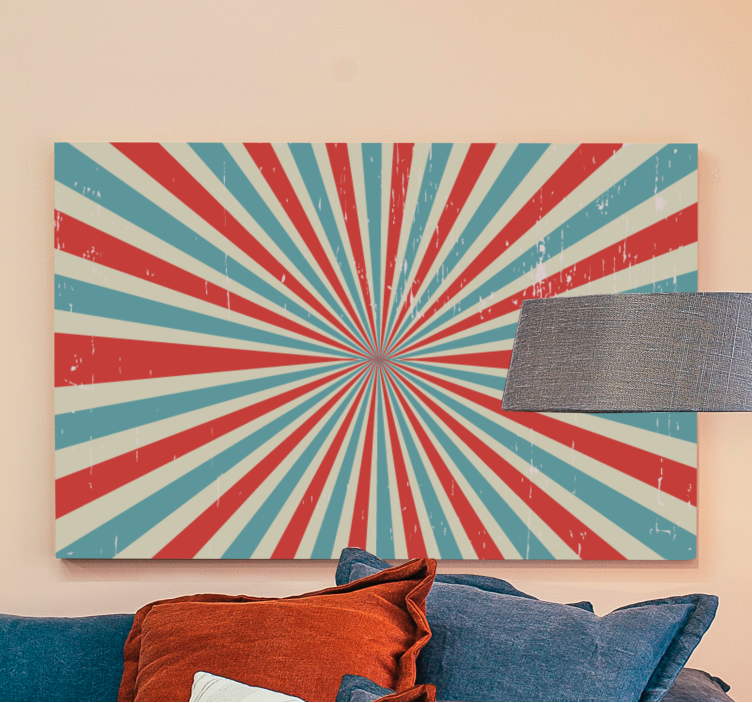 Abstract wall art 1 radiating pattern artwork - TenStickers