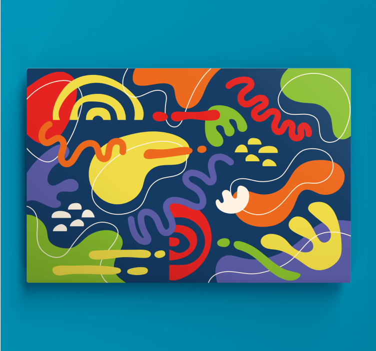 Abstract wall art 1 vibrant natural forms - TenStickers