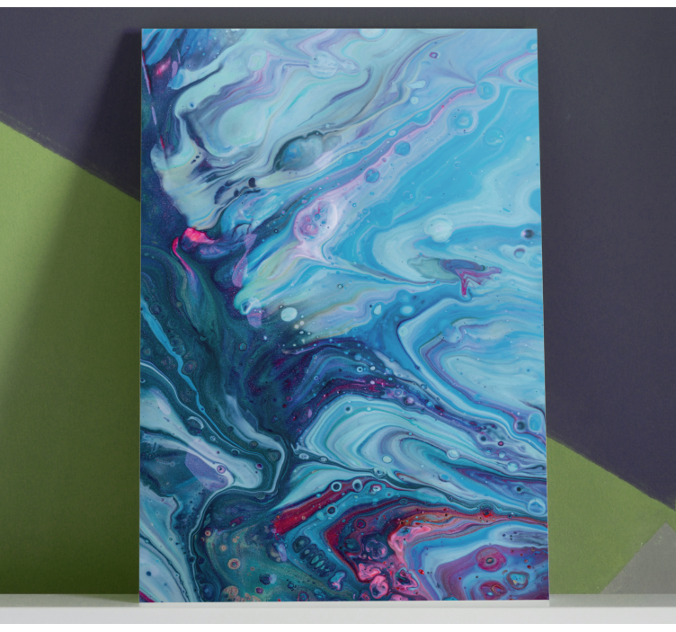 Acrylic blue gradient modern canvas wall art - TenStickers