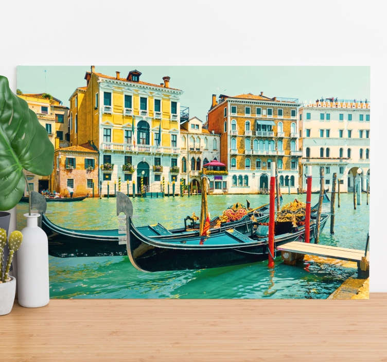 Aquarella Venecia's canals 3D canvas prints - TenStickers