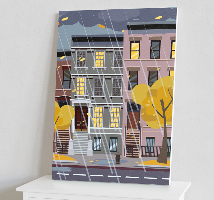 New York Rain canvas art prints - TenStickers
