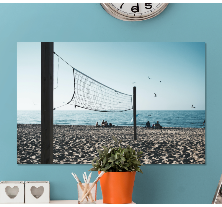 Beach Volleyball Scene sports canvas art - TenStickers