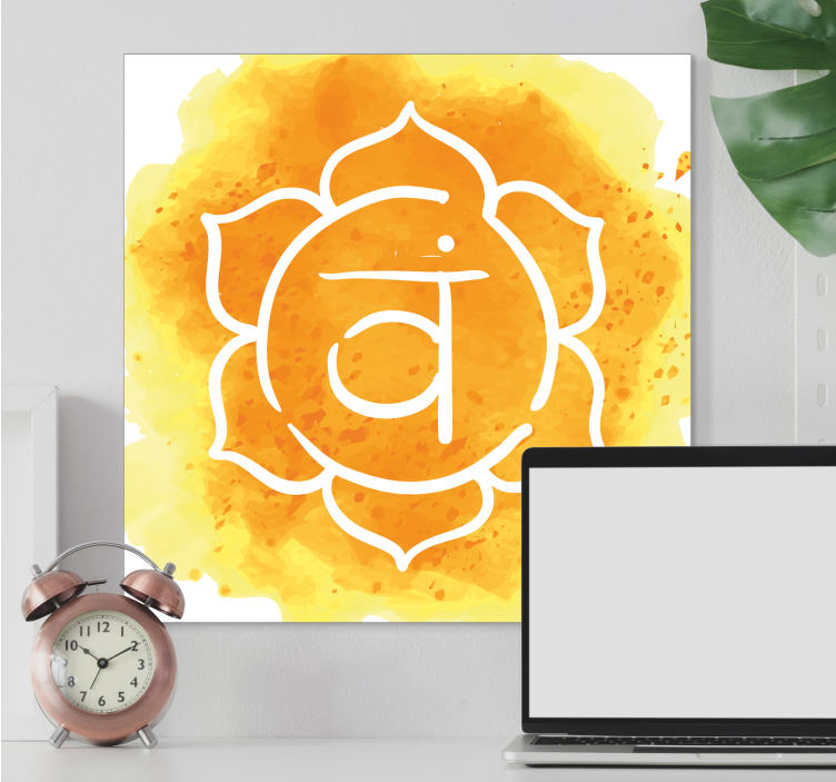 Beautiful Sacral Chakra Symbol modern canvas - TenStickers