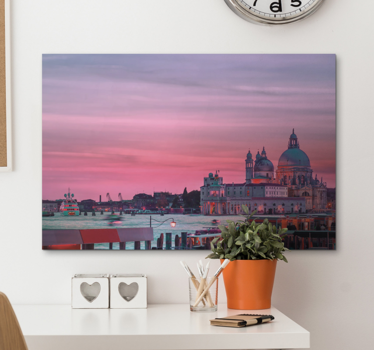 Beautiful sunset in Venice city canvas prints - TenStickers