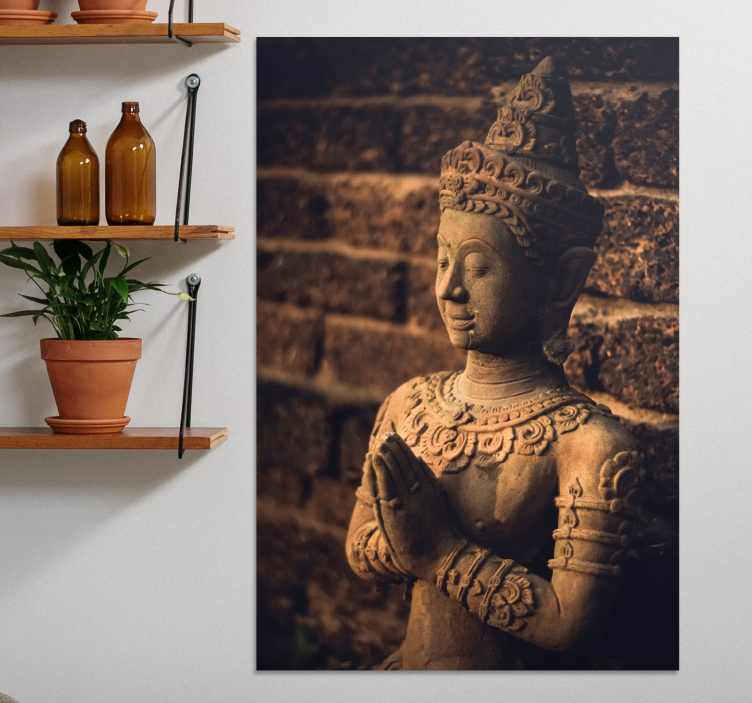 Buddha figure canvas wall art - TenStickers