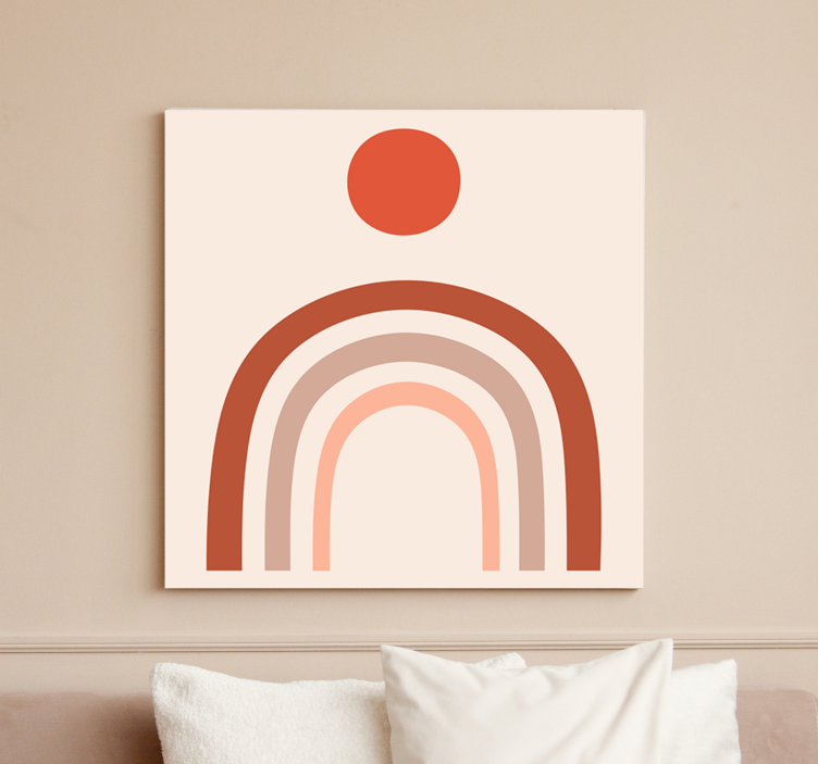Buddha wall art abstract sunset arches - TenStickers