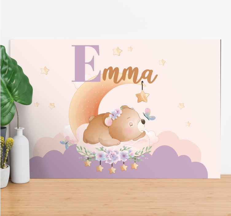 Cocktail canvas baby bear dreams - TenStickers