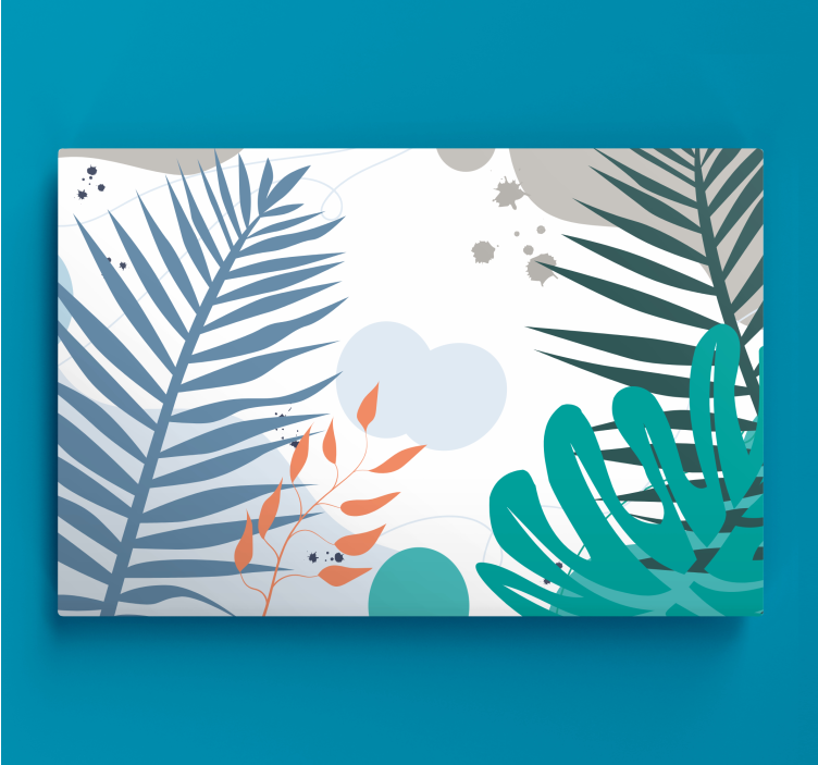 Colorful tropical leaves Plant canvas prints - TenStickers