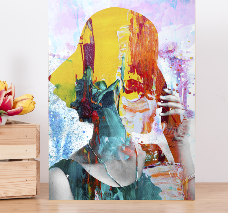 Colorful woman art  canvas art prints - TenStickers