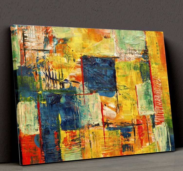 colourful mosaic modern canvas wall art - TenStickers
