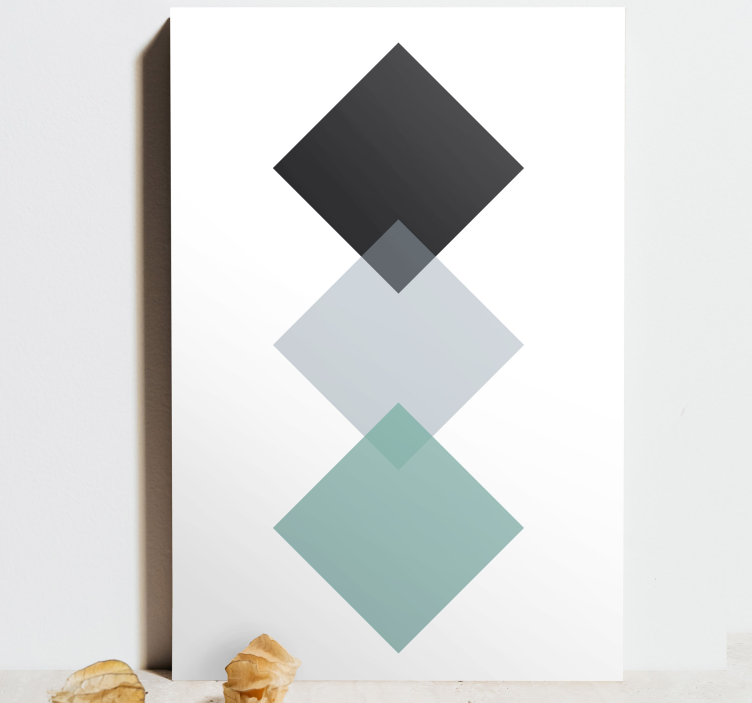 Colourful rhomboid in vertical pattern canvas - TenStickers