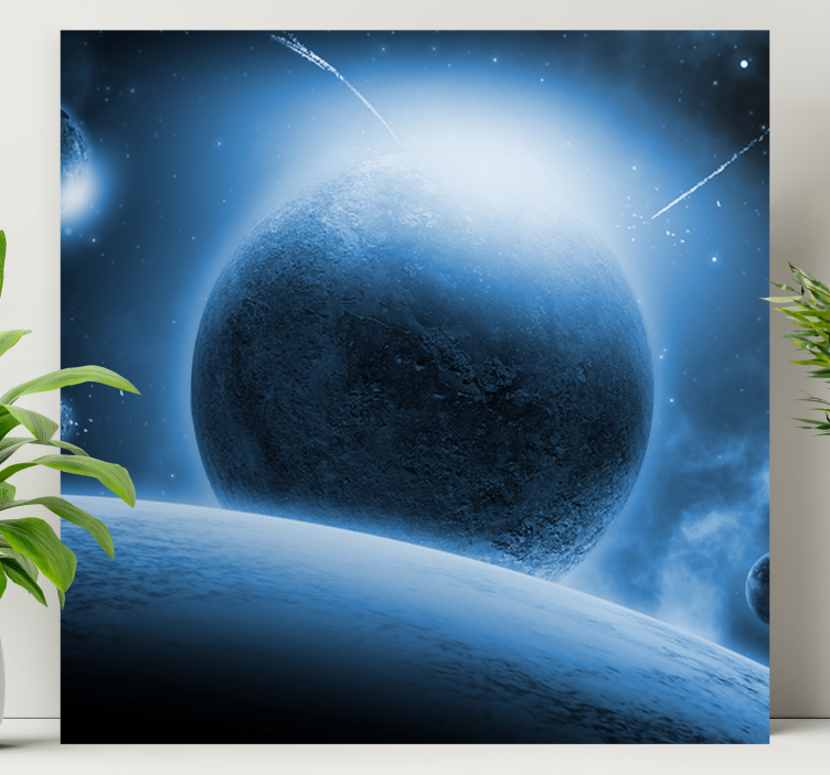 Cosmic Planetary landscape canvas - TenStickers