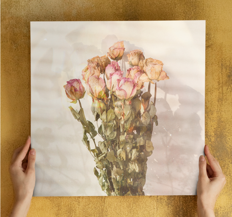 Cottagecore wild flowers landscape canvas - TenStickers