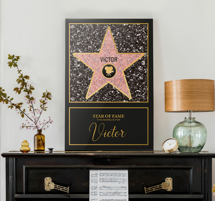 Custom star of fame canvas wall art - TenStickers