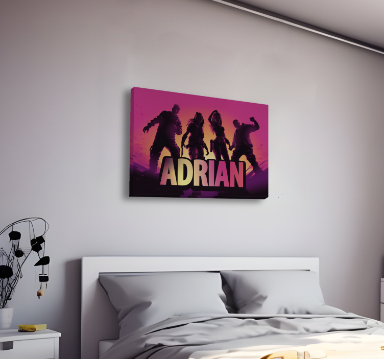 Dancing characters video game canvas art - TenStickers