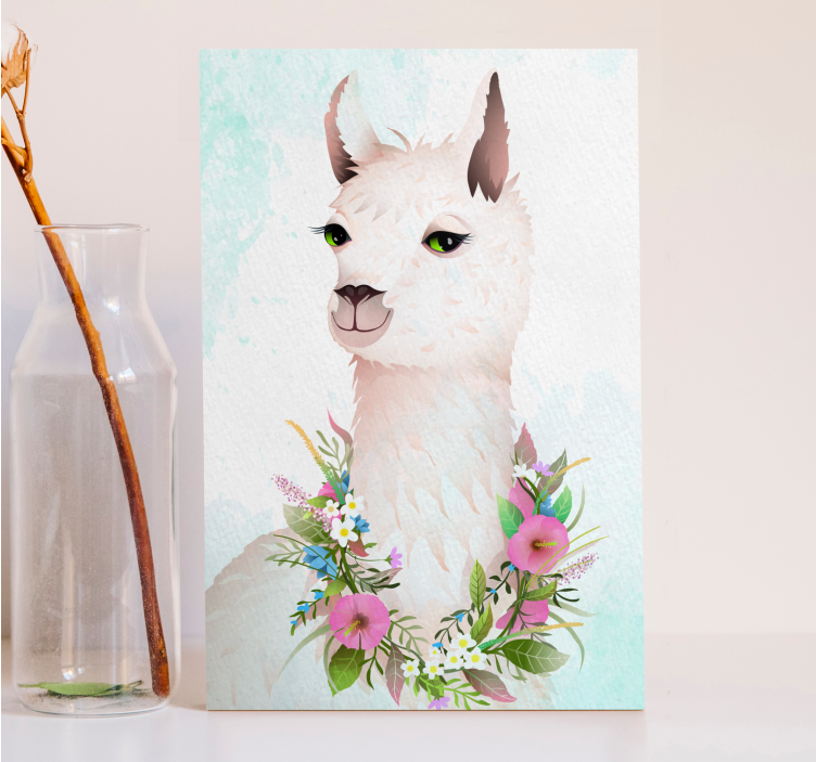 Delightful Alpacas animal canvas prints - TenStickers
