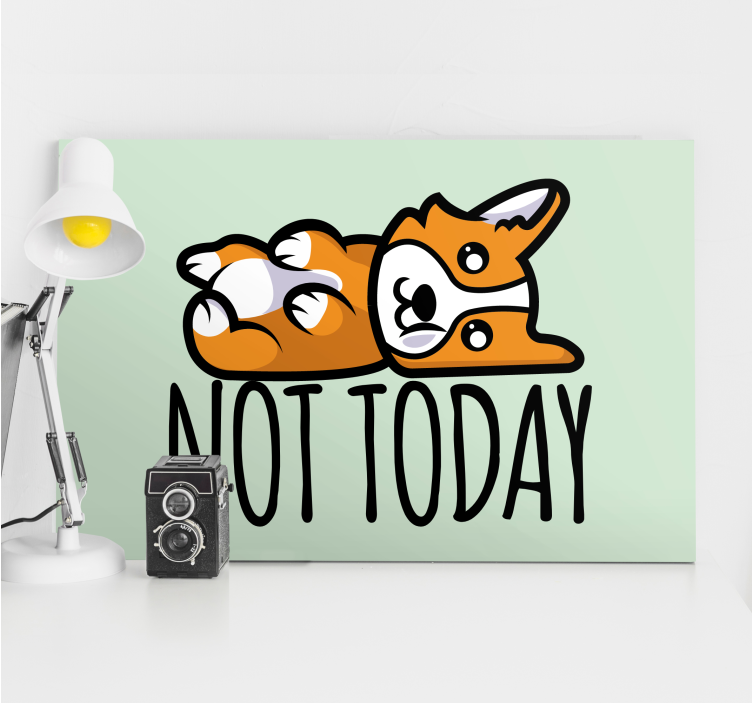 Dog wall art corgi relaxing - TenStickers