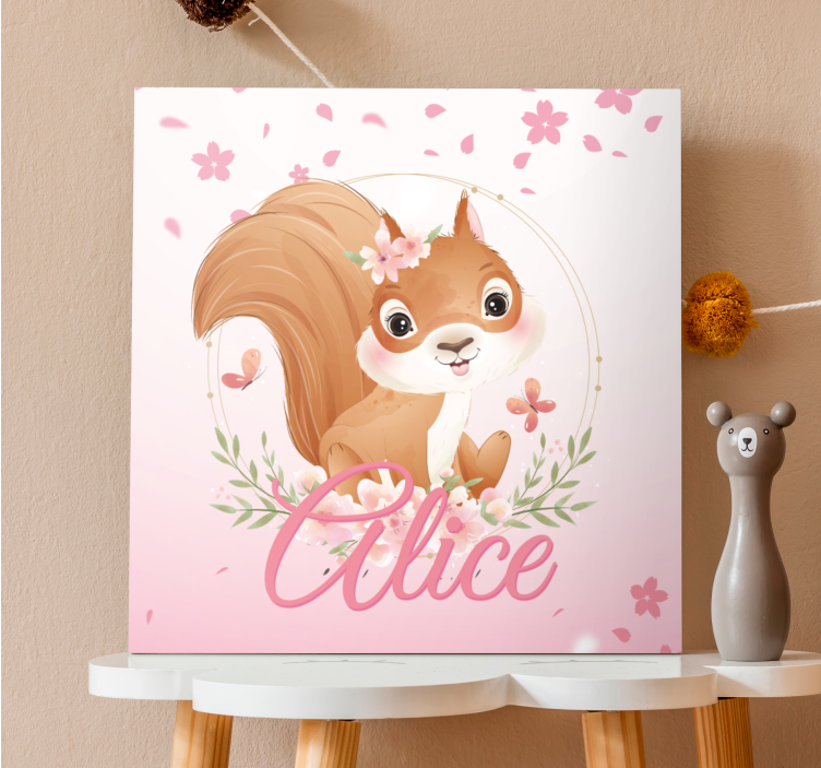 Elephant wallart cheerful squirrel design - TenStickers