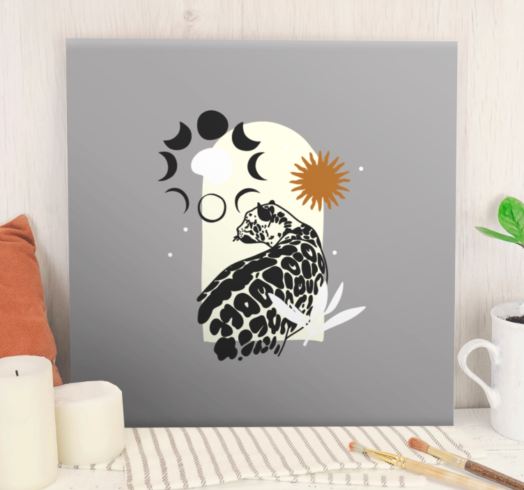 Elephant wallart jaguar and celestial elements - TenStickers