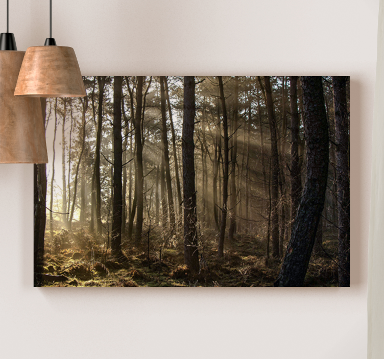Enchanted Forest Scene landscape canvas - TenStickers
