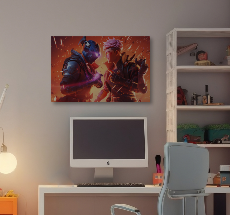 Epic fight video game canvas art - TenStickers