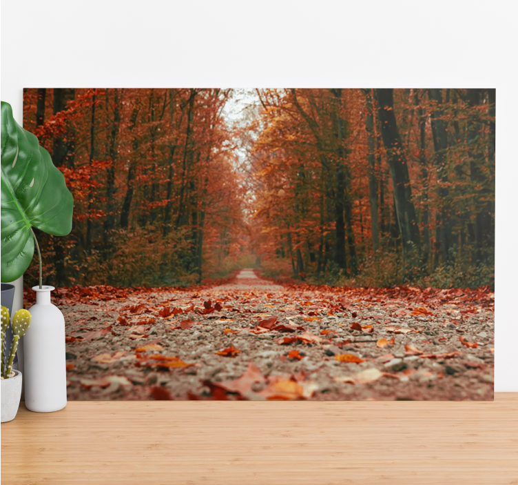 Fall trail landscape canvas - TenStickers