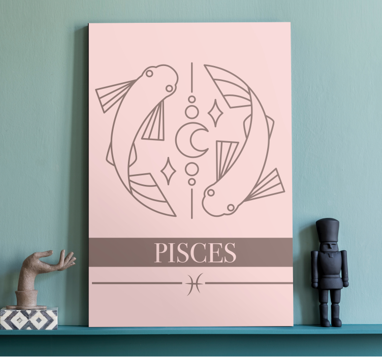 Fish canvas pisces astrological symbol art - TenStickers