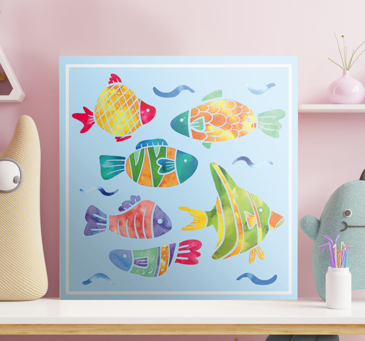 Fish canvas vibrant underwater world - TenStickers
