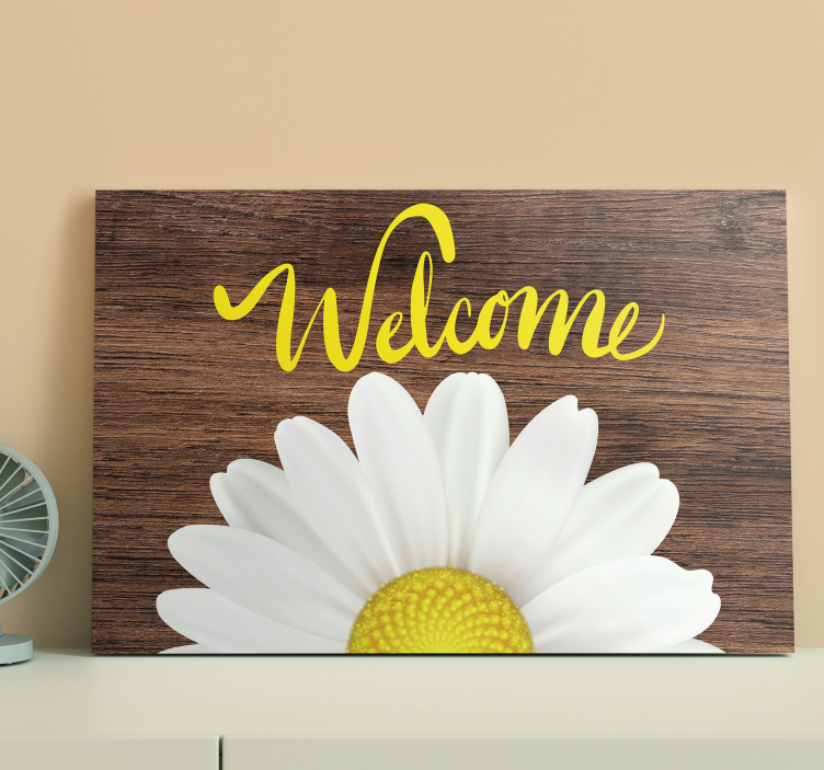 Flowers canvas bright daisy greeting card - TenStickers
