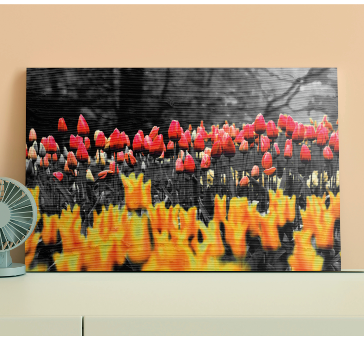 Flowers canvas colorful tulip garden - TenStickers