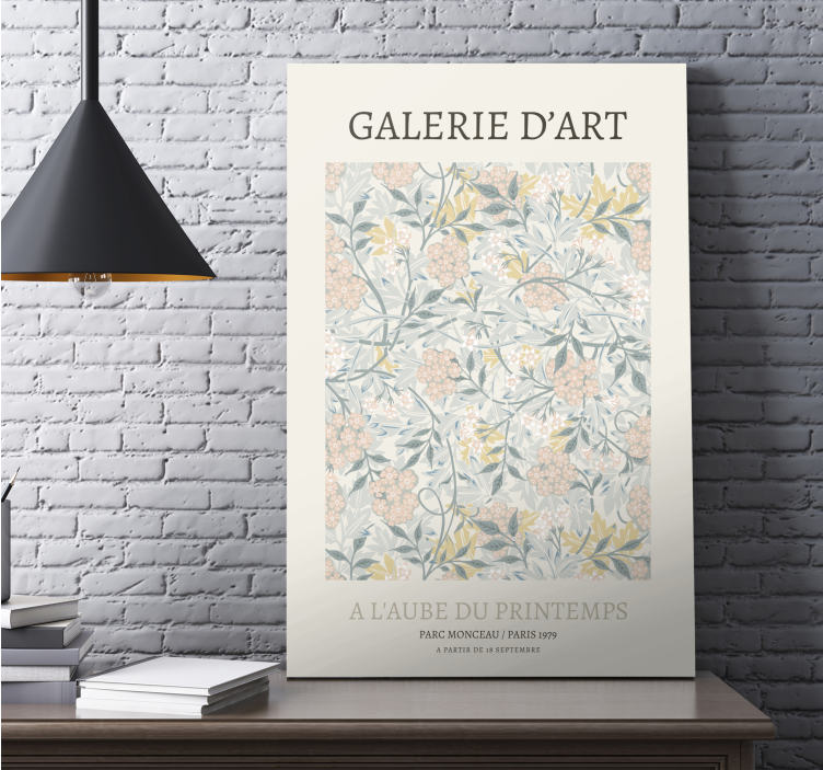Flowers canvas floral pattern design - TenStickers