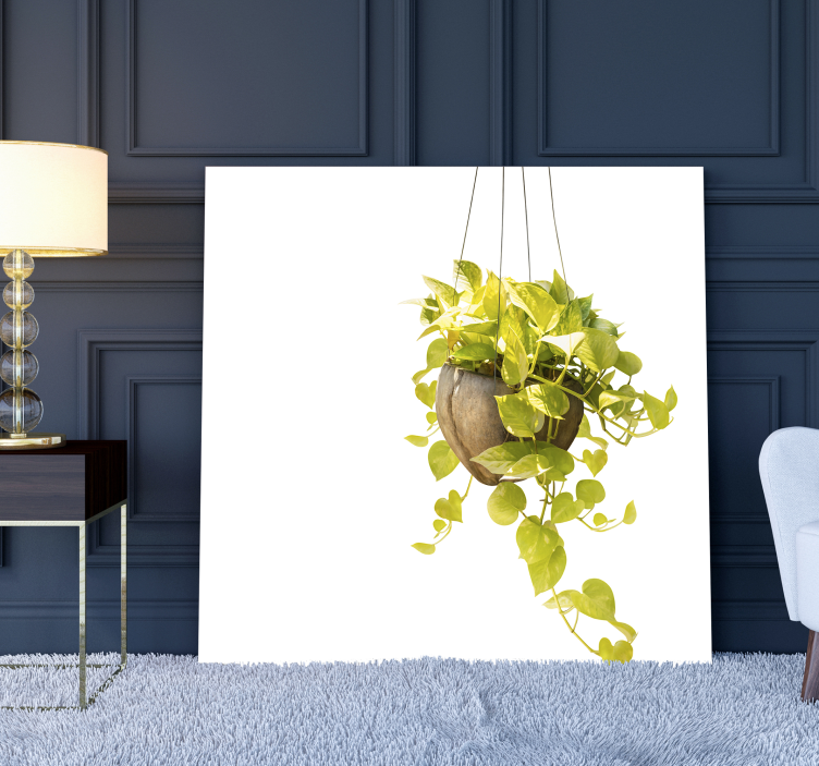 Flowers canvas hanging greenery arrangement - TenStickers