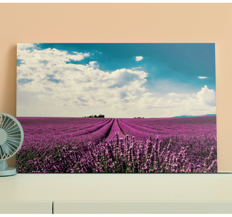 Flowers canvas lavender field scene - TenStickers