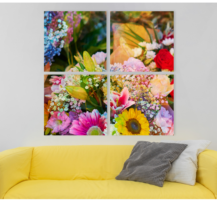 Flowers canvas lively blossom arrangement - TenStickers