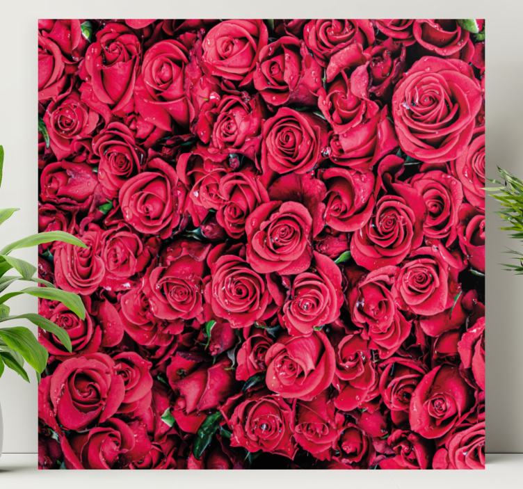 Flowers canvas rose petal display - TenStickers