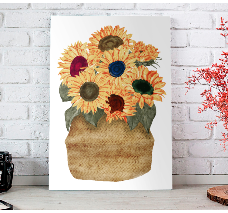Flowers canvas sunflower arrangement - TenStickers