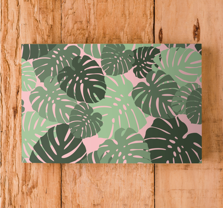 Flowers canvas tropical leaf patterns - TenStickers