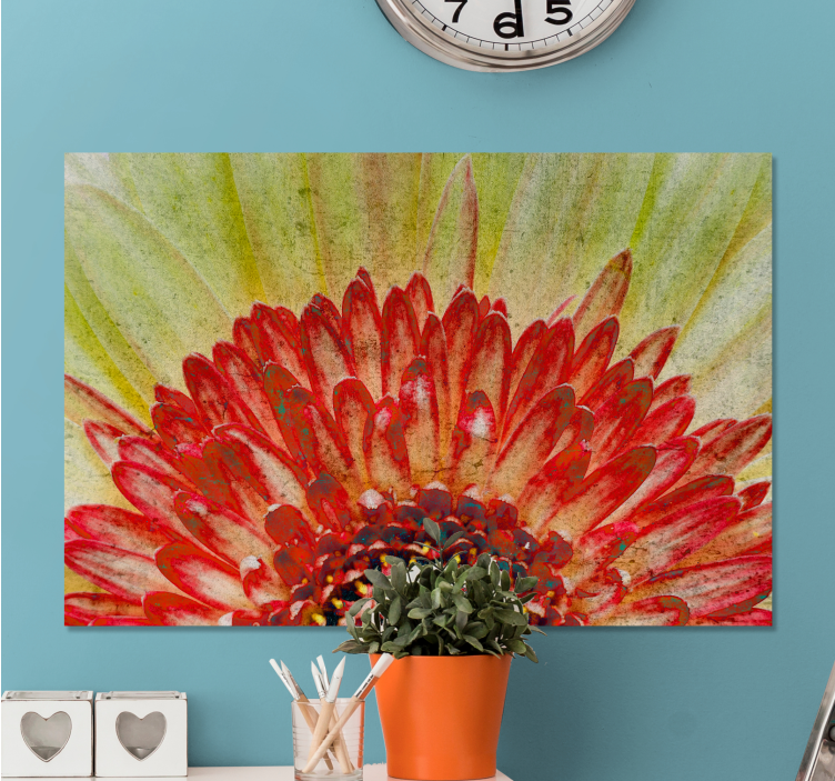 Flowers canvas vibrant floral detail - TenStickers