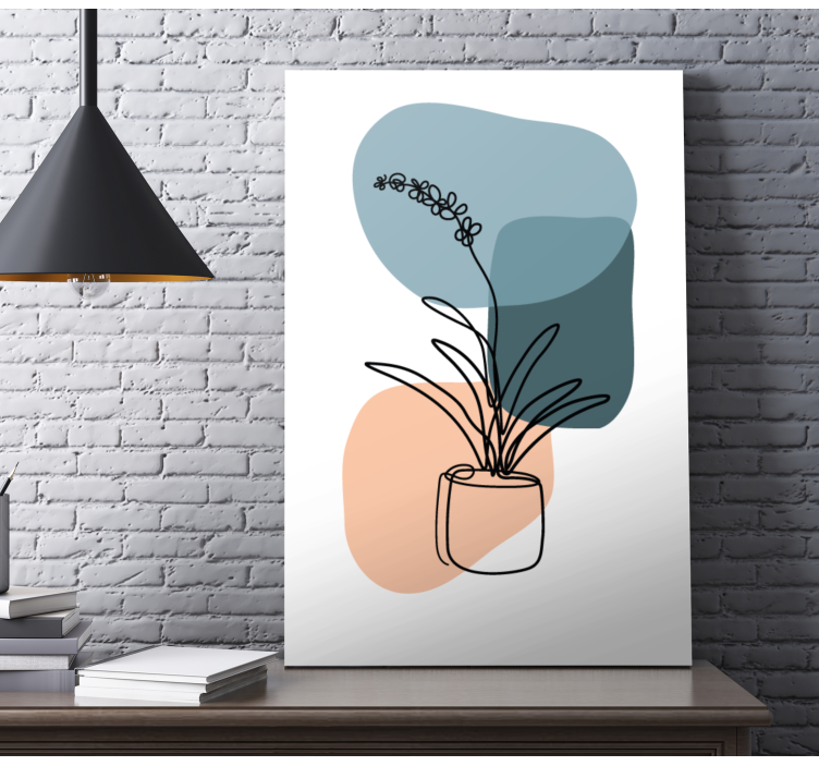 Flowers canvas with artistic plant designs - TenStickers