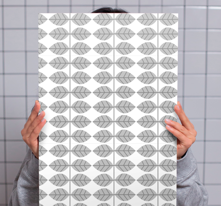 Flowers canvas with stylized leaf design - TenStickers