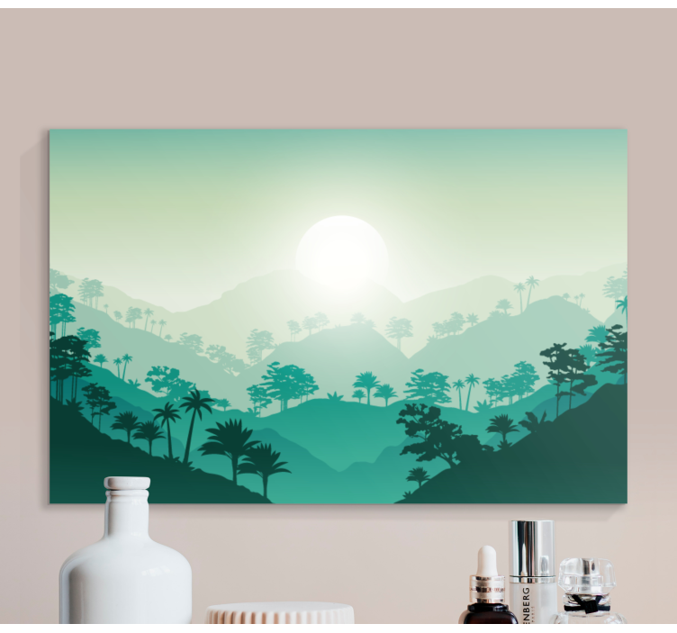 Forest landscape Tree wall art canvas - TenStickers