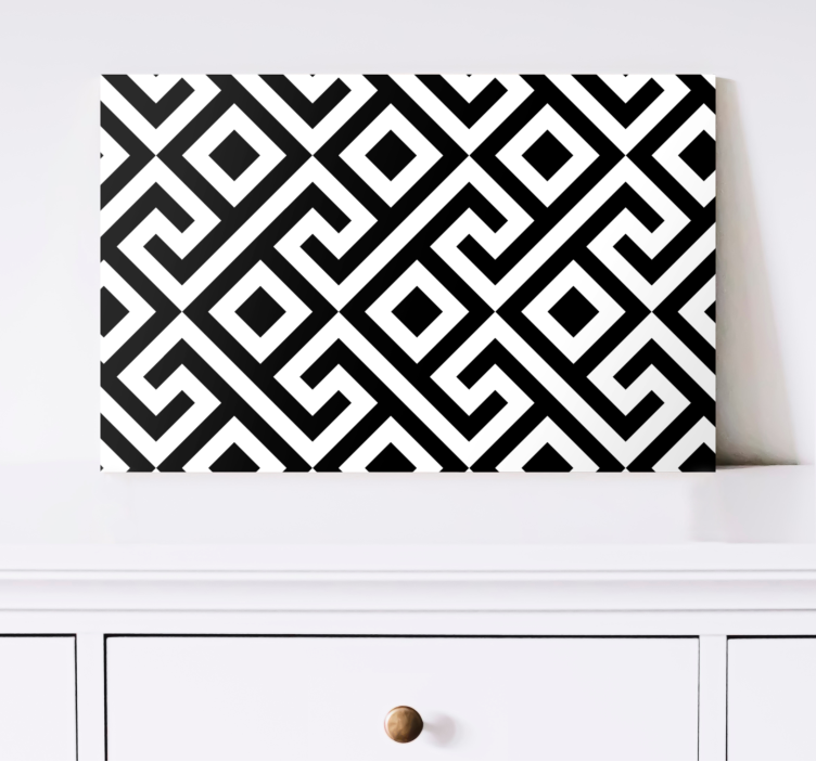 Geometric canvas with chic black design - TenStickers