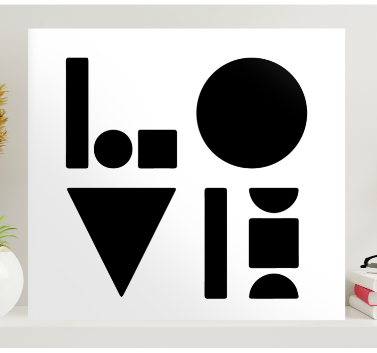 Geometric love letters nordic art prints - TenStickers