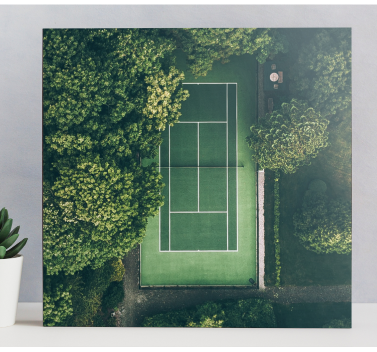 Green Tennis court home canvas prints - TenStickers