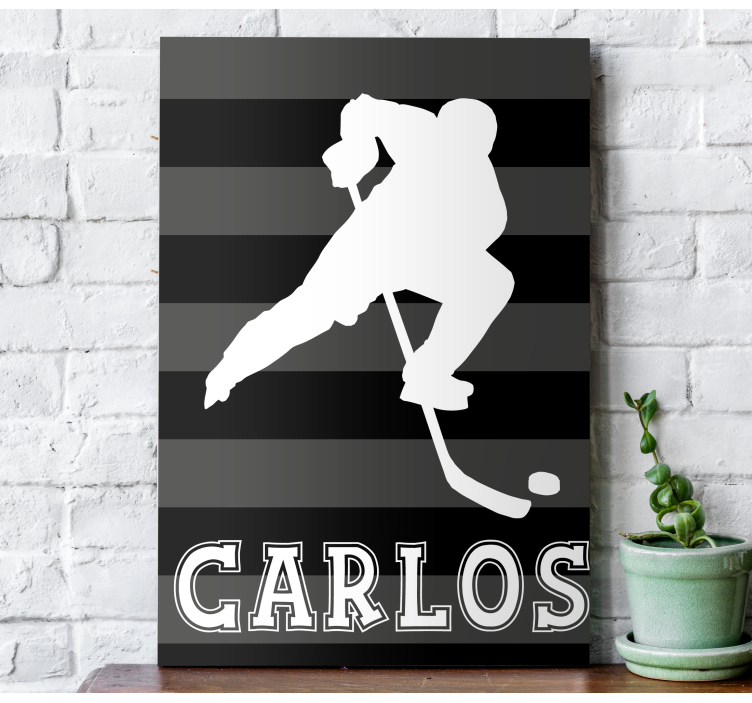 Personalized Ice Hockey canvas - TenStickers